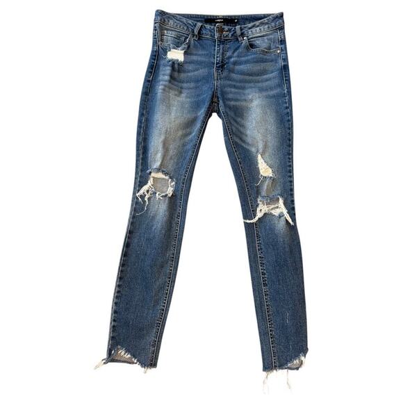 Harper Women's Distressed High-Rise Skinny Jeans Blue Size 4 (27) - Picture 1 of 7